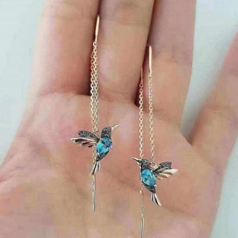 Pendientes en forma de colibrí